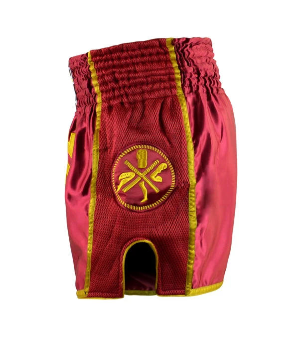 Combat Corner Maroon CRNR Muay Thai Shorts 4 Combat Corner Maroon CRNR Muay Thai Shorts - Image 4