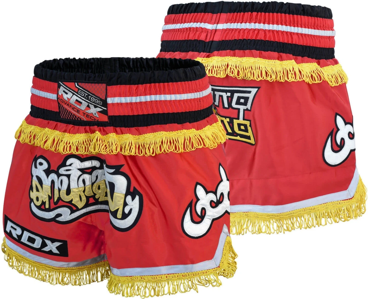 RDX SPORTS RDX R4 RED FIRE MUAY THAI SHORTS 2 RDX SPORTS RDX R4 RED FIRE MUAY THAI SHORTS - Image 2