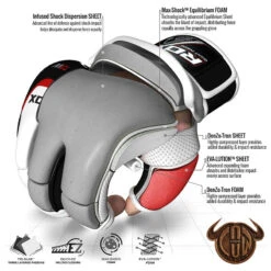 RDX SPORTS RDX T3 LEATHER MMA GRAPPLING GLOVES 9 RDX SPORTS RDX T3 LEATHER MMA GRAPPLING GLOVES -Martial Arts Equipment rdx leather gel training grappling gloves 54
