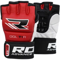 RDX SPORTS RDX T1 LEATHER MMA GLOVES 19 RDX SPORTS RDX T1 LEATHER MMA GLOVES -Martial Arts Equipment rdx leather mma gel training grappling gloves 206
