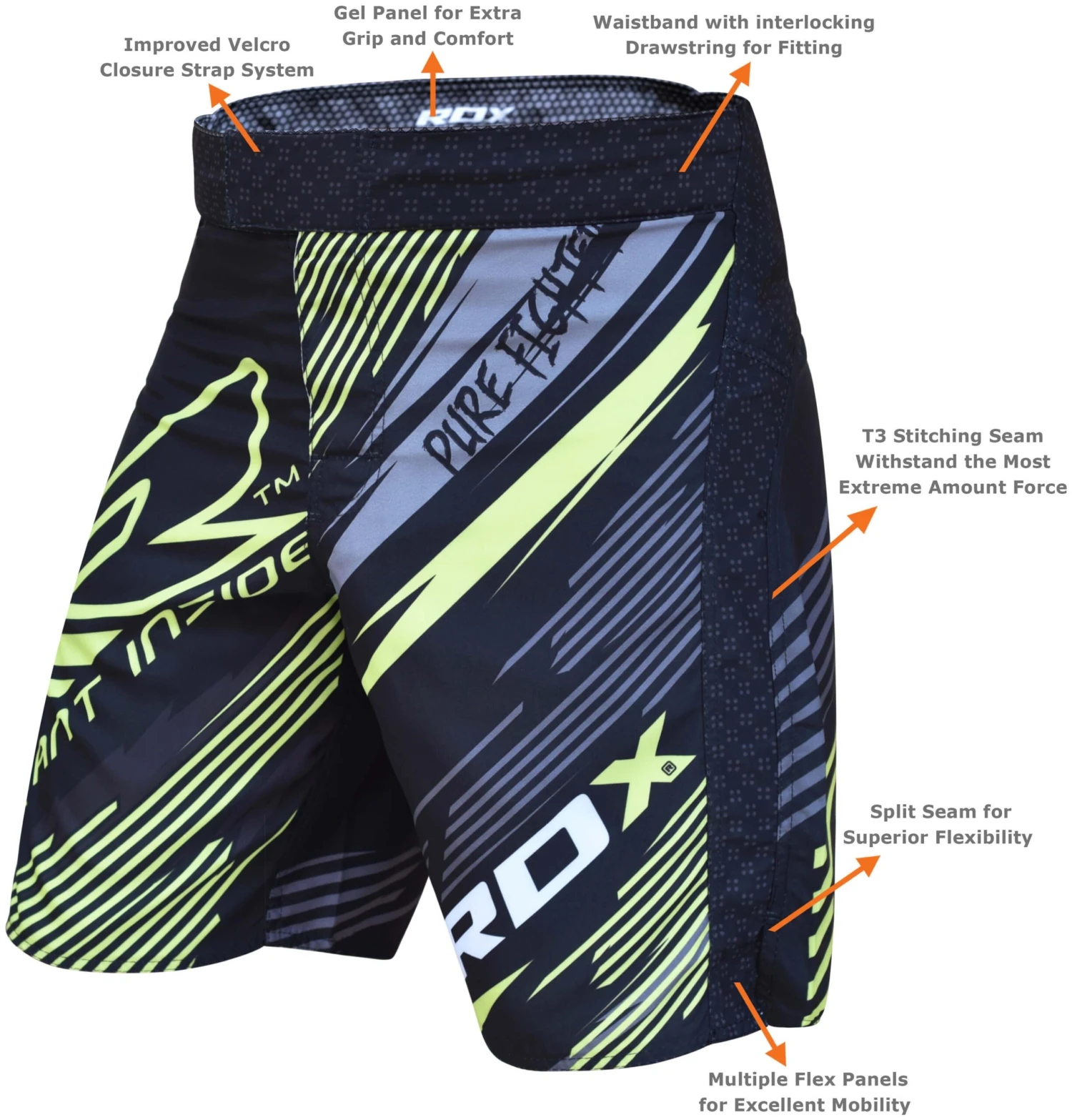 RDX SPORTS RDX R5 CHRONICAL SERIES MMA SHORTS 2 RDX SPORTS RDX R5 CHRONICAL SERIES MMA SHORTS - Image 2
