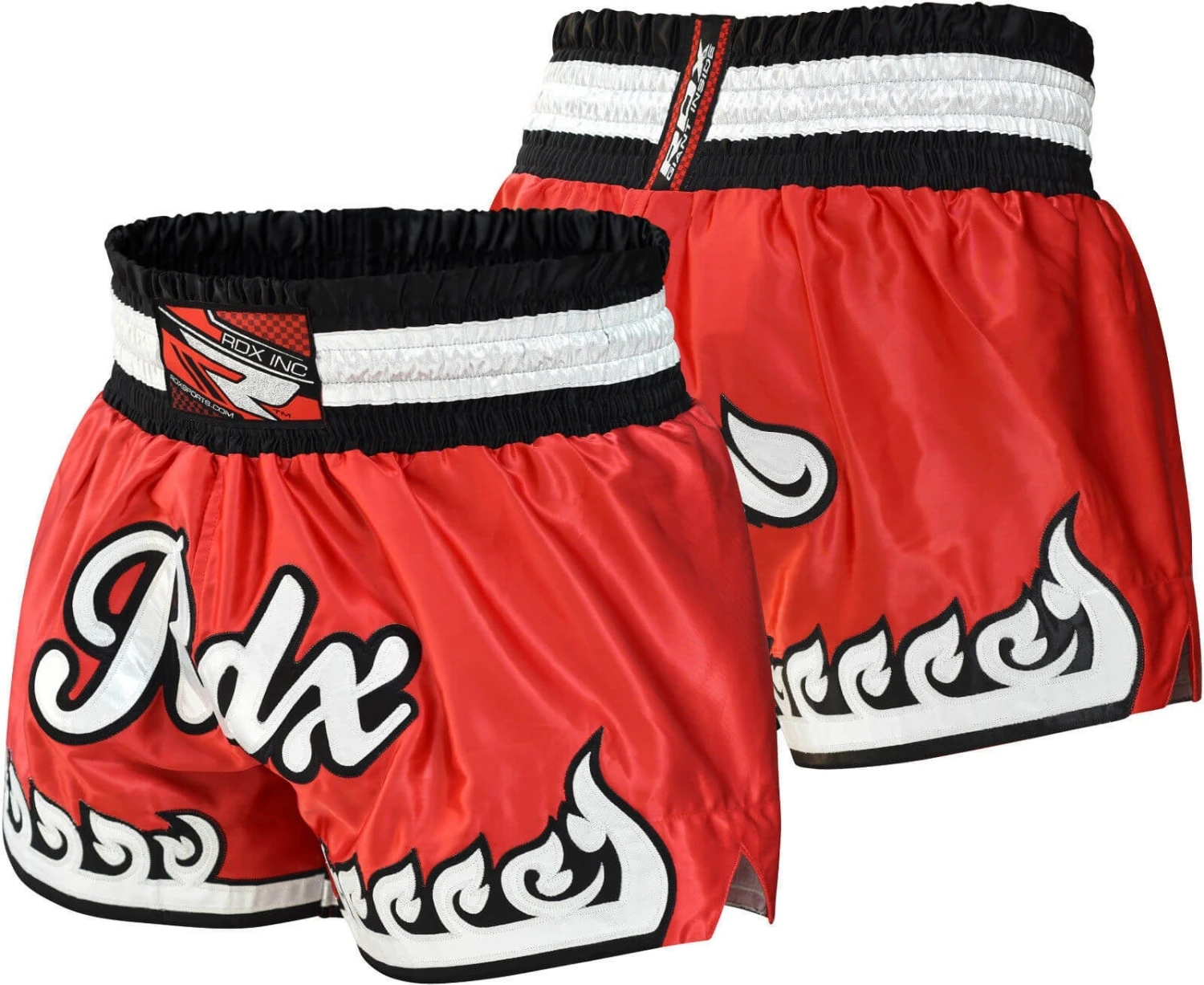 RDX SPORTS RDX R5 RED MUAY THAI SHORTS 2 RDX SPORTS RDX R5 RED MUAY THAI SHORTS - Image 2