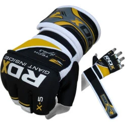 RDX SPORTS RDX X5 MMA FIGHT GLOVES -Martial Arts Equipment rdx neoprene power fighter grappling gloves 115