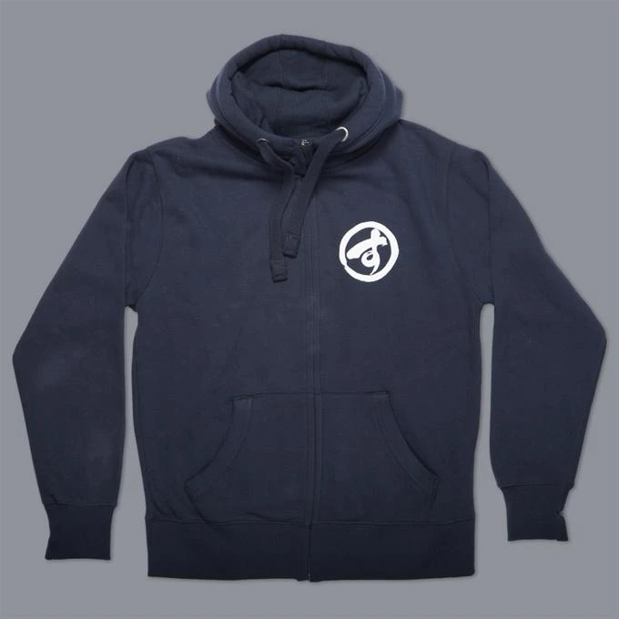 Scramble Brush Logo Zip Hoodie - Navy 1 Scramble Brush Logo Zip Hoodie - Navy