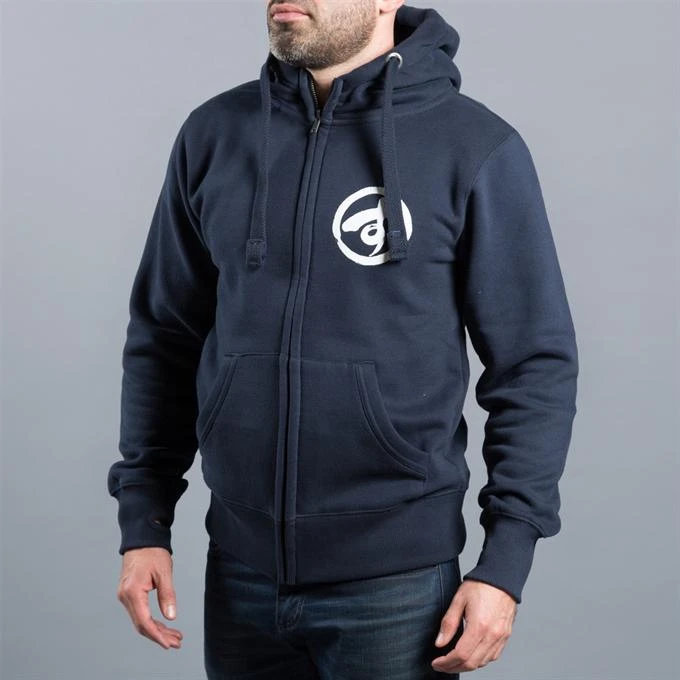 Scramble Brush Logo Zip Hoodie - Navy 3 Scramble Brush Logo Zip Hoodie - Navy - Image 3