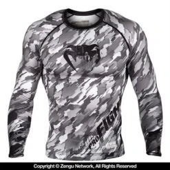VENUM TECMO GRAPPLING RASHGUARD - BLACK/GREY