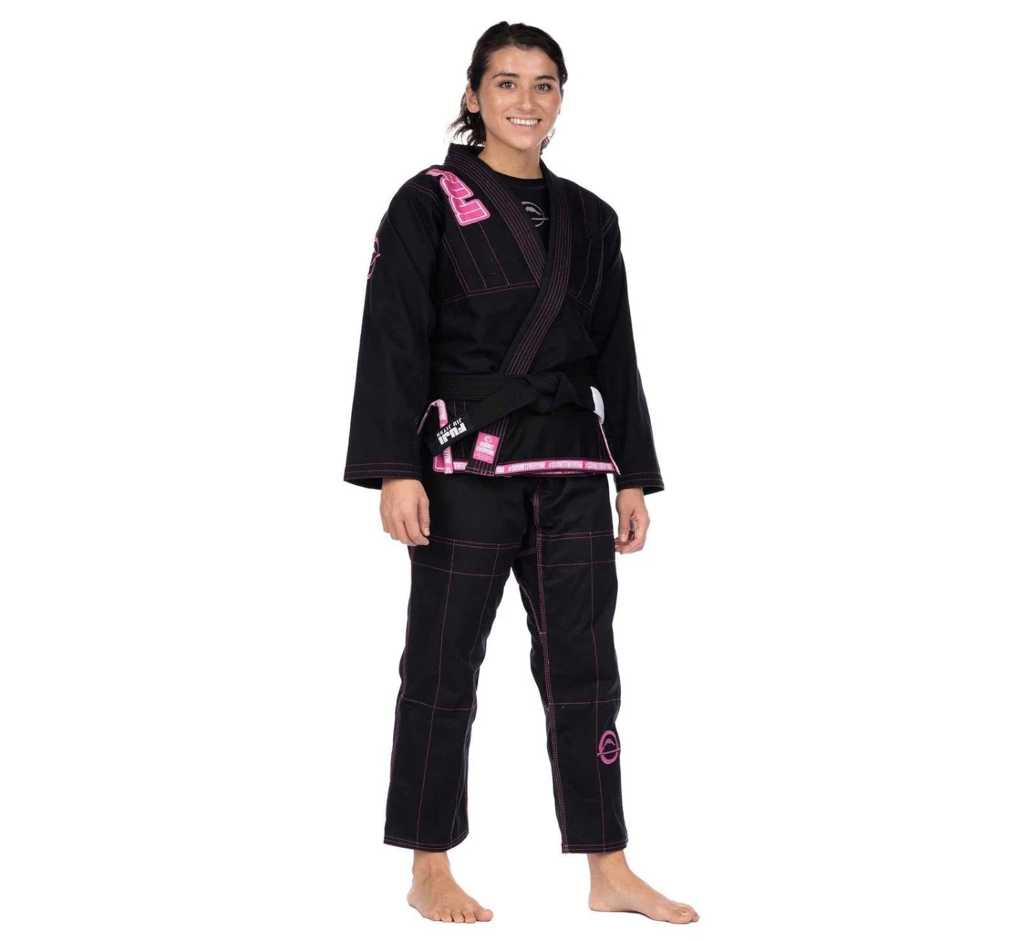 Fuji LIMITED EDITION: Submit Everyone Girl's BJJ Gi Pink 2 Fuji LIMITED EDITION: Submit Everyone Girl's BJJ Gi Pink - Image 2
